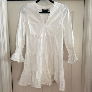 Pomander Place White Tiered Peasant Dress